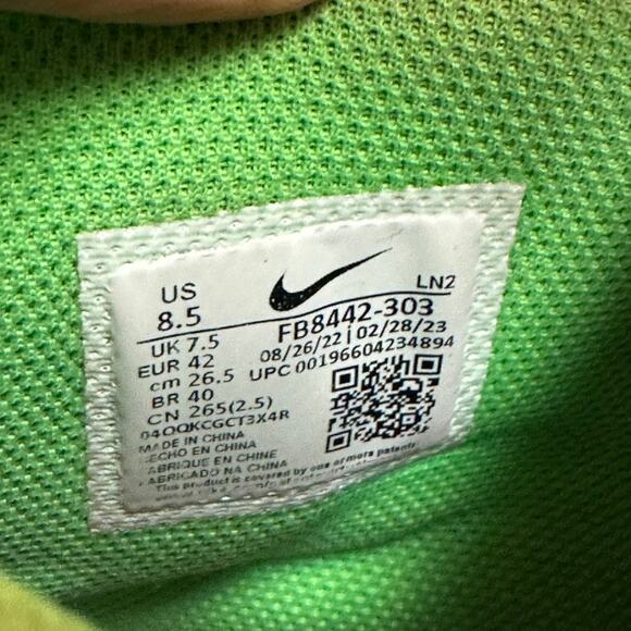 GOOD Nike Alpha Men's Football Cleats Green / Yellow Oregon Ducks Colorway 8.5 - Picture 10 of 13